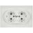 Розетка 2-м СП BRITE РС12-3-БрБ 16А в сборе с заземл. без защ. шторок бел. IEK BR-R21-16-K01-F