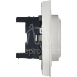 Розетка 2-м СП BRITE РС12-3-БрБ 16А в сборе с заземл. без защ. шторок бел. IEK BR-R21-16-K01-F