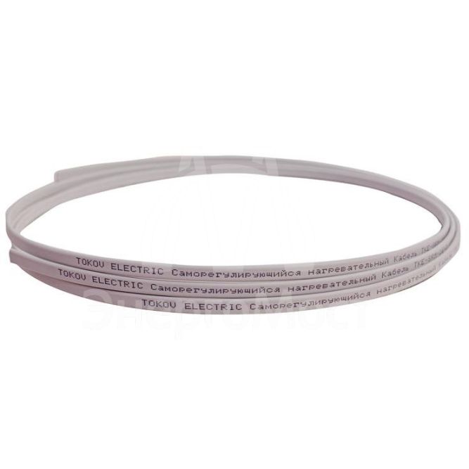 Кабель нагревательный саморег. 16Вт/м без оплетки термопласт TOKOV ELECTRIC TKE-SRM-16-2
