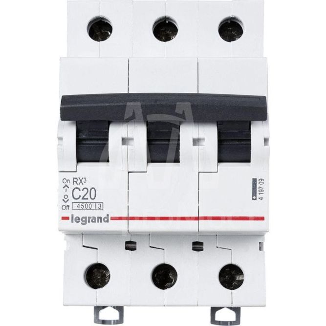 Выключатель автоматический модульный 3п C 20А 4.5кА RX3 Leg 419709