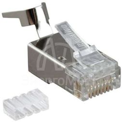Разъем RJ45(8P8C) PLUG-8P8C-UV-C6-TW-SH-10 под витую пару кат.6 экранир. универс. (уп.10шт) Hyperline 49340