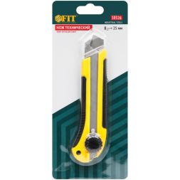 Нож технический 25мм усилен. прорезин. вращ. прижим FIT 10326