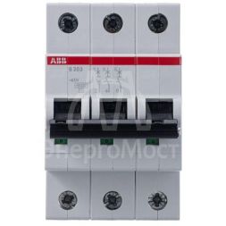 Выключатель автоматический модульный 3п C 63А 6кА S203 C63 ABB 2CDS253001R0634