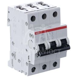 Выключатель автоматический модульный 3п C 63А 6кА S203 C63 ABB 2CDS253001R0634