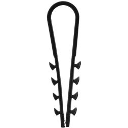 Дюбель-хомут 5х10мм для круглого кабеля нейлон черн. (уп.100шт) GENERICA UDH13-05-10-100-K02-G