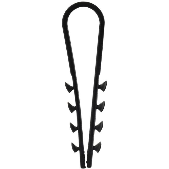 Дюбель-хомут 5х10мм для круглого кабеля нейлон черн. (уп.100шт) GENERICA UDH13-05-10-100-K02-G