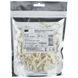 Дюбель-хомут 5х10мм для плоского кабеля нейлон бел. (уп.100шт) IEK UDH14-05-10-100-K01