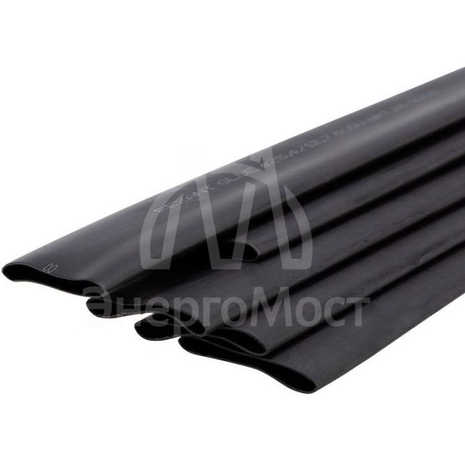 Трубка термоусаживаемая двухстенная клеевая 25.4/12.7мм (уп.5шт) по 1м черн. Rexant 26-2108