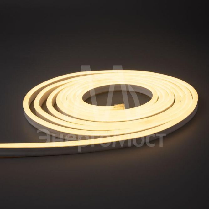 Шнур светодиодный гибкий неон Neon-Night SMD 8х16мм IP65 односторон. тепл. бел. 120 LED/м набор 10м (с компл.подключ.) Neon-Night 131-004