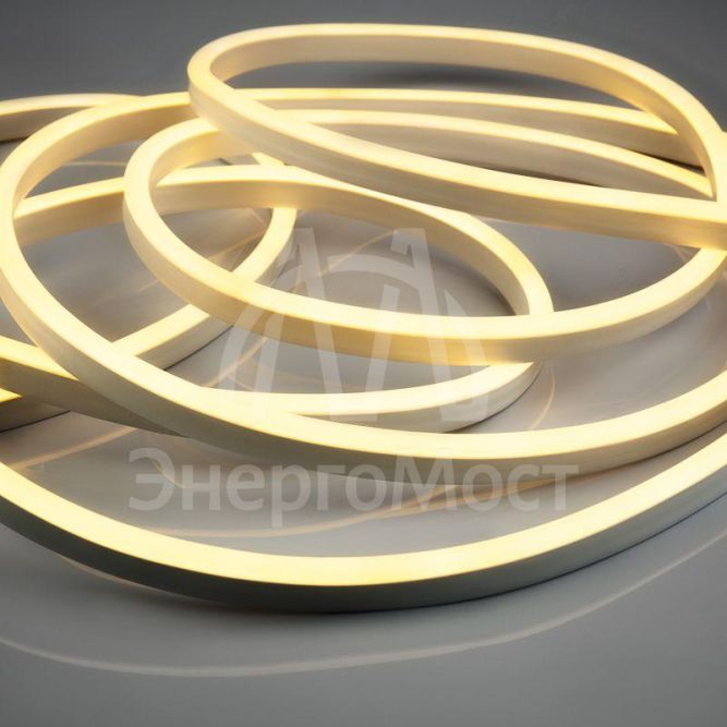 Шнур светодиодный гибкий неон Neon-Night SMD 8х16мм IP65 односторон. тепл. бел. 120 LED/м набор 10м (с компл.подключ.) Neon-Night 131-004