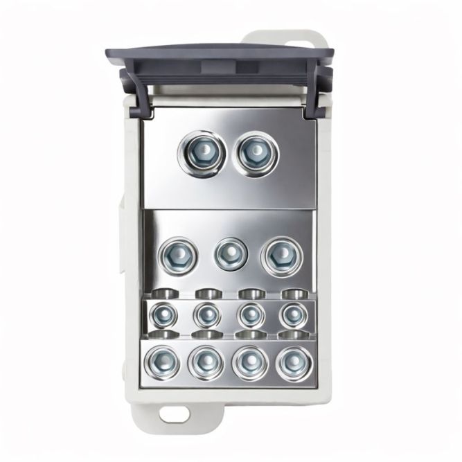 Блок распределительный винтовой зажим плоский 24х8 мм 2х35кв.мм 5х16кв.мм 4х10кв.мм DKC POD-500