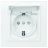 Розетка 1-м СП Минск 16А IP44 с заземл. защ. шторки с крышкой бел. EKF ERR16-029-100-44