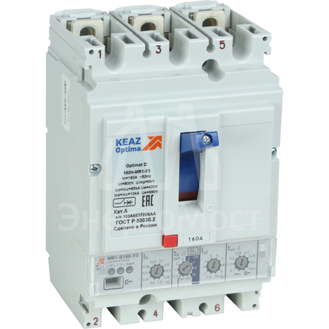 Выключатель автоматический OptiMat D250H MR1 У3 КЭАЗ 144411