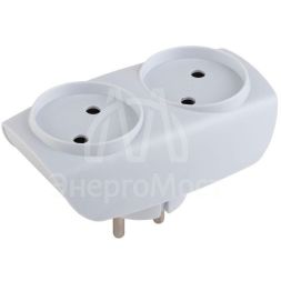 Разветвитель 2-м SP-2-W без заземл. (10/60/1500) бел. ЭРА C0045520