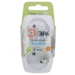 Разветвитель 2-м SP-2-W без заземл. (10/60/1500) бел. ЭРА C0045520