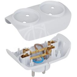 Разветвитель 2-м SP-2-W без заземл. (10/60/1500) бел. ЭРА C0045520