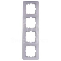 Рамка 4-м KARINA LIFE горизонт. мат. серебр. LEZARD 708-4300-149