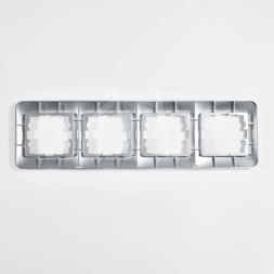 Рамка 4-м KARINA LIFE горизонт. мат. серебр. LEZARD 708-4300-149