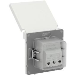 Розетка силовая KANT IP44 2P+E защ. шторки с крышкой бел. песок DKC 7010013