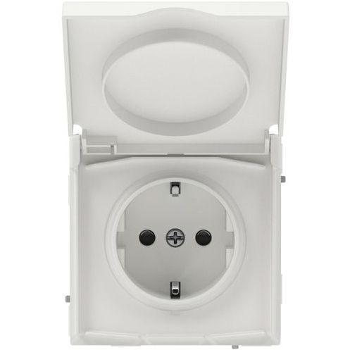 Розетка силовая KANT IP44 2P+E защ. шторки с крышкой бел. песок DKC 7010013