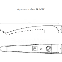 Держатель кабеля односторонний для прямого монтажа (уп.20шт) сер. Промрукав PR13.0380
