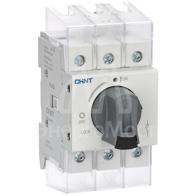 Рубильник 3п NF2-125/3DIR 3P 125А со стандарт. ручкой на DIN-рейку или монтажн. плату CHINT 324166
