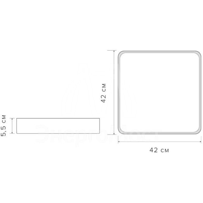 Светильник светодиодный декоративный PPB Scandic-S 54Вт 4000К IP20 настенно-потолочный бытовой GR JazzWay 5037274