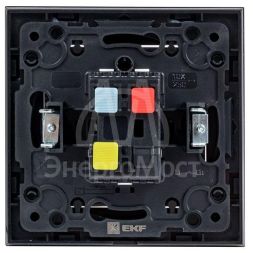 Механизм выключателя 1-кл. Стокгольм проходного 10А черн. PROxima EKF EZV10-025-10