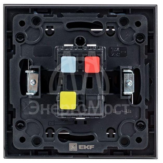 Механизм выключателя 1-кл. Стокгольм проходного 10А черн. PROxima EKF EZV10-025-10