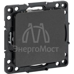 Механизм выключателя 1-кл. Стокгольм проходного 10А черн. PROxima EKF EZV10-025-10