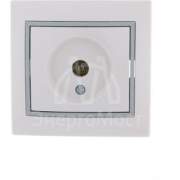 Розетка TV СП Мира оконечная бел./сер. LEZARD 701-0215-130