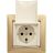 Механизм розетки 1-м СП Valena с защ. крышкой защ. шторки с заземл. сл. кость Leg 774322