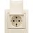 Механизм розетки 1-м СП Valena с защ. крышкой защ. шторки с заземл. сл. кость Leg 774322