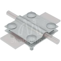 Соединитель крестообразный 2XS-D5-8-B30 для прутка d5-8мм и полосы до 30мм с 2 пластинами сталь КМ MA0001