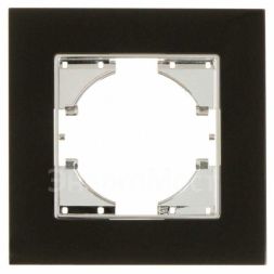 Рамка 1-местн. Ugra стекло черн. GUSI С1110-031