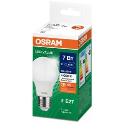 Лампа светодиодная LED G4 Value LVCLA60 7W/940 CRI95 7Вт 4000К 700лм грушевидная матов. E27 170-250В OSRAM 4058075578760