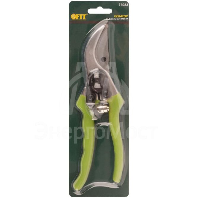 Секатор режущие кромки внахлест алюм. ручки с ПВХ покрытием 205мм FIT 77083