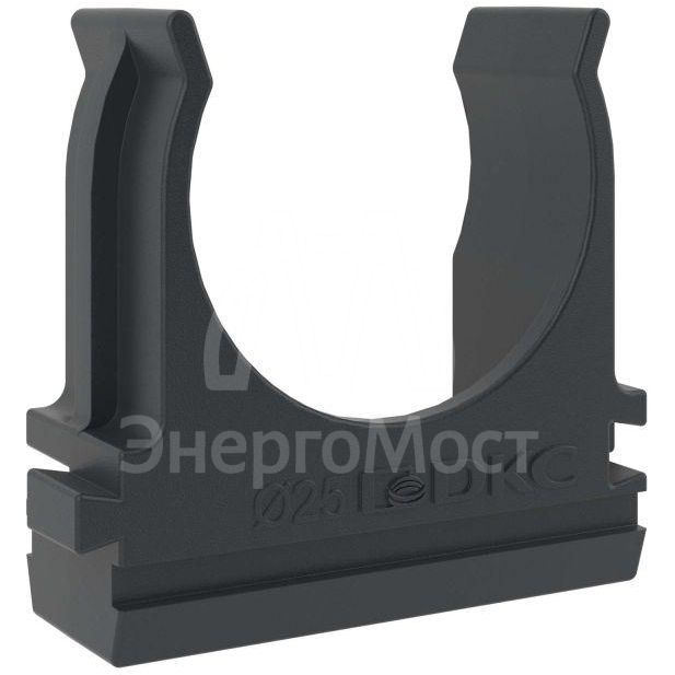 Держатель для труб (клипса) d25мм с защелкой черн. DKC 51025N