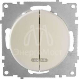 Механизм выключателя 2-кл. СП Florence 10А IP20 с подсветкой беж. 1E31801301 OneKeyElectro 2172802