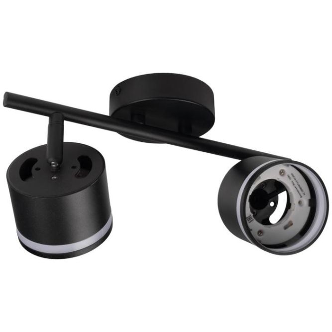 Светильник PCL-0702 max 20Вт (каждая лампа) 2xGX53 IP20 230В BL настен./потолочн. декор. под лампу JazzWay 5066809