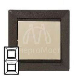 Рамка 2-м Valena верт. модерн Leg 770006