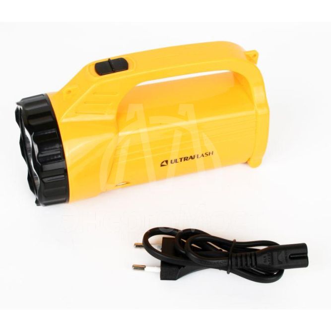 Фонарь LED3819CSM (аккум 220В желт. 9LED +12SMD LED 2 режима SLA) Ultraflash 12102/12860