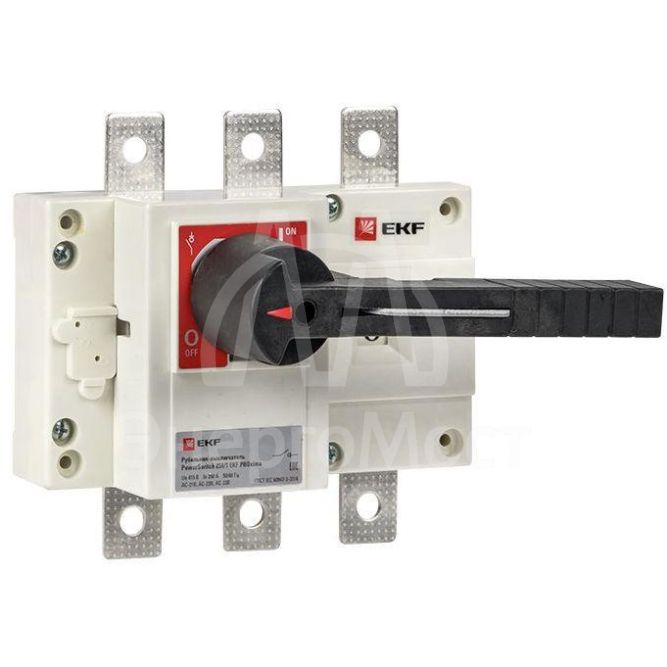 Рубильник-выключатель 3п 250А с рукояткой управления для прямой установки PowerSwitch PROxima EKF psds-250-3