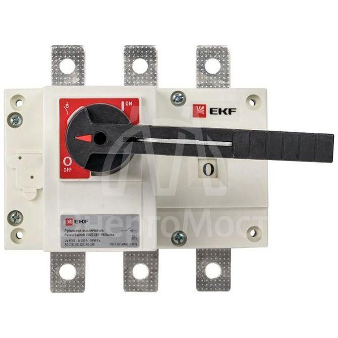 Рубильник-выключатель 3п 250А с рукояткой управления для прямой установки PowerSwitch PROxima EKF psds-250-3