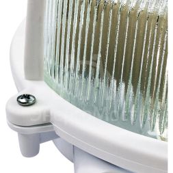 Светильник НПП 03-100-007 &amp;quot;Креа&amp;quot; круг 1х100Вт E27 IP44 корпус с решеткой бел. Элетех 1005500877