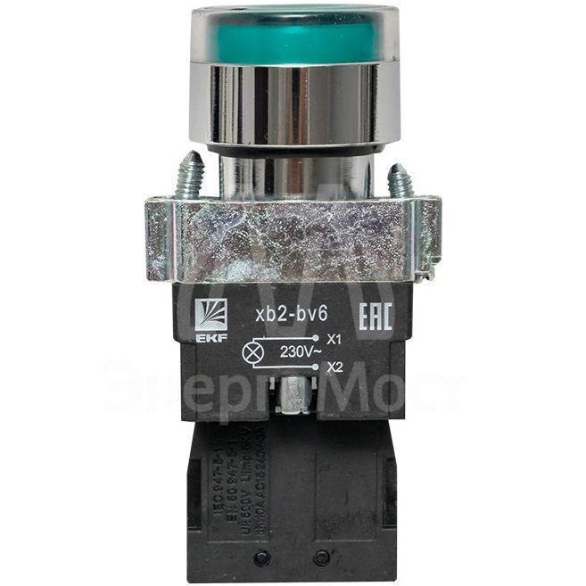 Кнопка BA31 с подстветкой 230В зел. NO PROxima EKF xb2-bw31-230