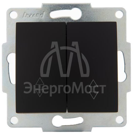 Переключатель проходной 2-кл. 1п СП Karina 10А IP20 механизм черн. бархат LEZARD 707-4288-106