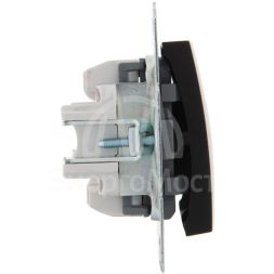 Переключатель проходной 2-кл. 1п СП Karina 10А IP20 механизм черн. бархат LEZARD 707-4288-106