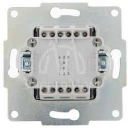 Переключатель проходной 2-кл. 1п СП Karina 10А IP20 механизм черн. бархат LEZARD 707-4288-106