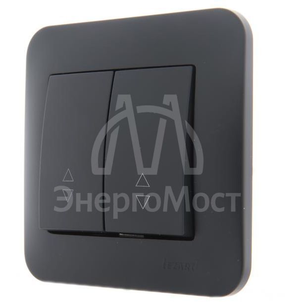 Переключатель проходной 2-кл. 1п СП Karina 10А IP20 механизм черн. бархат LEZARD 707-4288-106